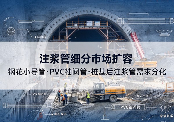 峨山注浆管细分市场扩容，隧道钢花小导管、PVC 袖阀管、桩基后注浆管需求分化
